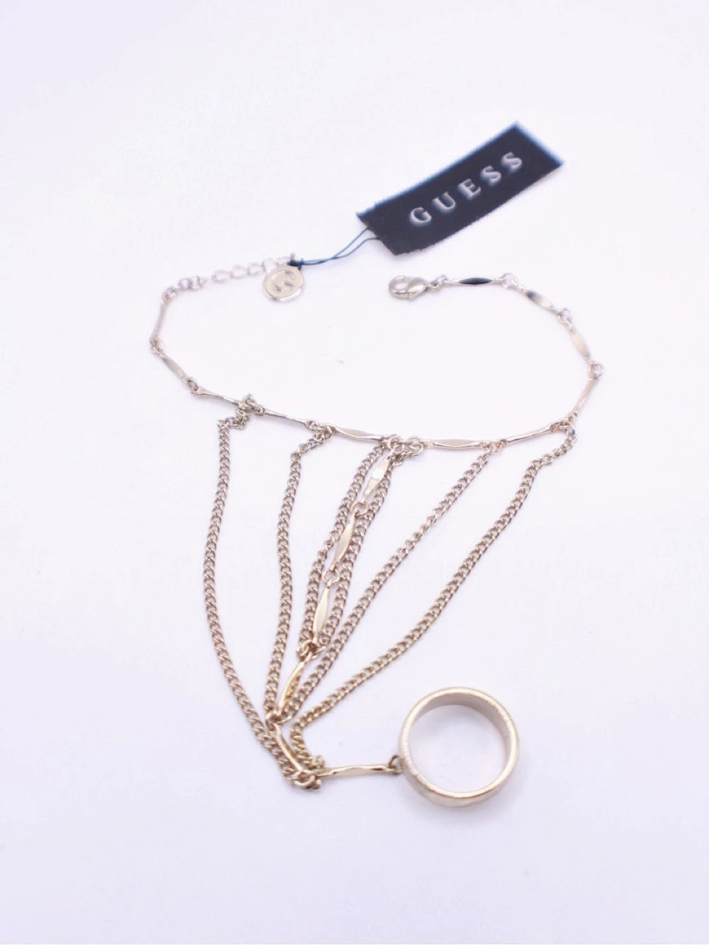 GUESS Vendome Slave Bracelet and ring in Gold NWT size 8